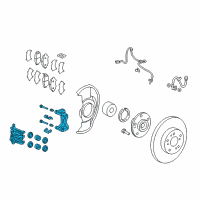 OEM 2015 Honda Crosstour Caliper Sub-Assembly, Right Front Diagram - 45018-T0G-000