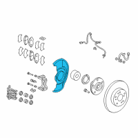 OEM Honda Splash Guard, Front Diagram - 45255-T0A-A00