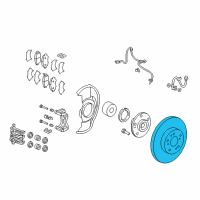 OEM 2015 Honda Crosstour Disk, Front Brake Diagram - 45251-T0G-A00