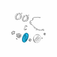 OEM 2000 Toyota RAV4 Brake Backing Plate Sub-Assembly, Rear Right Diagram - 47043-42014