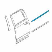 OEM Ram 2500 W/STRIP-Rear Door Belt Outer Diagram - 68245334AD