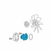 OEM 2004 Mercury Marauder Water Pump Assembly Diagram - 5W7Z-8501-AA