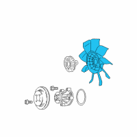 OEM 1997 Ford Crown Victoria Fan Blade Diagram - F5AZ-8600-A