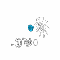 OEM 2000 Ford Crown Victoria Fan Clutch Diagram - F6AZ-8A616-AA