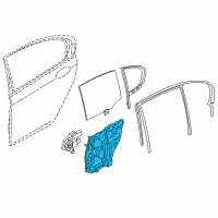 OEM 2017 BMW 740i xDrive Rear Right Window Regulator Diagram - 51-35-7-422-878