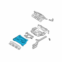 OEM Kia Rio Floor Assembly-Rear Diagram - 65510FD400