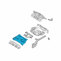 OEM 2002 Kia Rio Panel-Center Floor Diagram - 0K32A5372X