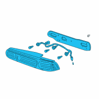 OEM 1994 Acura Integra Taillight Assembly, Passenger Side Diagram - 33500-ST7-A01