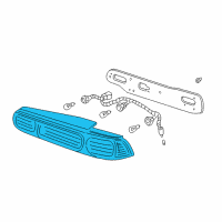OEM 1999 Acura Integra Lamp Unit, Passenger Side Diagram - 33501-ST7-A11