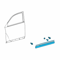 OEM 2011 Toyota Highlander Body Side Molding Diagram - 75071-48090-B1