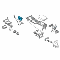 OEM 2017 Infiniti Q60 Cup Holder Assembly Diagram - 68430-6HH0A