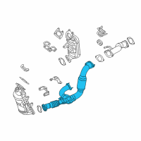 OEM Ram ProMaster 2500 Exhaust Crossover Pipe Diagram - 68190014AC