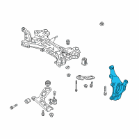 OEM 2020 Hyundai Elantra GT Knuckle-Front Axle, LH Diagram - 51715-F2000