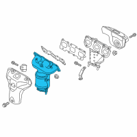 OEM 2018 Kia Sorento Exhaust Manifold Catalytic Assembly, Left Diagram - 285103CLA0