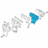 OEM 2018 Kia Sorento Exhaust Manifold Catalytic Assembly, Right Diagram - 285103CLC0