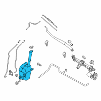 OEM 2018 Hyundai Santa Fe Sport Windshield Washer Reservoir Assembly Diagram - 98620-4Z000