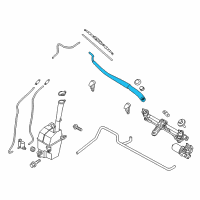 OEM Hyundai Santa Fe Sport Windshield Wiper Arm Assembly(Passenger) Diagram - 98321-2W000