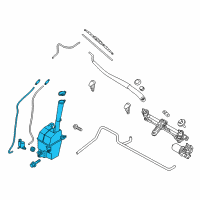 OEM 2014 Hyundai Santa Fe Sport Reservoir & Pump Assembly-Washer Diagram - 98610-4Z000