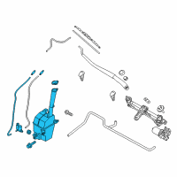 OEM 2013 Hyundai Santa Fe Sport Reservoir & Pump Assembly-Washer Diagram - 98610-4Z000