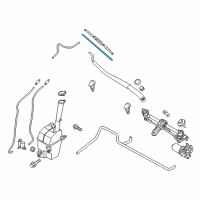 OEM 2017 Hyundai Santa Fe Wiper Blade Rubber Assembly(Passenger) Diagram - 98361-2W000