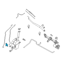 OEM 2015 Hyundai Santa Fe Sport Windshield Washer Motor & Pump Assembly Diagram - 98510-2W500