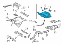 OEM 2021 Lexus LC500 Pan Sub-Assembly, RR FLO Diagram - 58301-11902