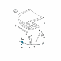 OEM Lexus ES330 Hood Lock Assembly Diagram - 53510-33240