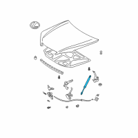 OEM 2006 Lexus ES330 Hood Support Rod Diagram - 53440-0W040