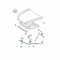 OEM 2003 Lexus ES300 Cable Assy, Hood Lock Control Diagram - 53630-33120