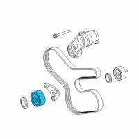 OEM 2017 BMW X6 Belt Idler Lower Pulley Diagram - 11-28-7-615-130
