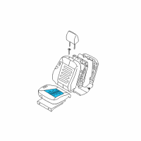 OEM Hyundai Santa Fe Heater-Front Seat Cushion Diagram - 88190-0W000