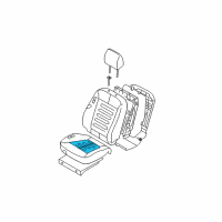 OEM 2012 Hyundai Santa Fe Heater-Front Seat Cushion Diagram - 88190-0W000