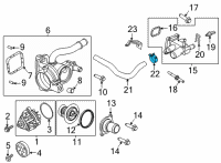 OEM Ford Maverick Upper Hose Clamp Diagram - -W527340-S444