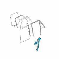 OEM 2002 Saturn Vue Rear Side Door Window Regulator Assembly Diagram - 15142957