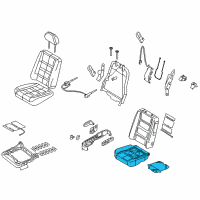 OEM 2009 Ford Taurus Seat Cushion Pad Diagram - 8G1Z-54632A22-B