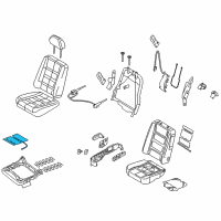 OEM 2009 Ford Taurus Seat Cushion Heater Diagram - 5F9Z-14D696-B