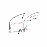 OEM 2006 Lincoln LS Window Motor Diagram - 6W4Z5423394AA