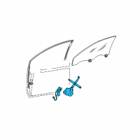 OEM 2004 Lincoln LS Window Regulator Diagram - 3W4Z-5423201-AA