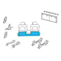 OEM 2001 Dodge Caravan Rear Seat Three Passenger Cushion Diagram - UE082L5AA