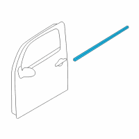 OEM 2010 Nissan Cube MOULDING Assembly - Front Door Outside, LH Diagram - 80821-1FA0A