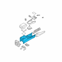 OEM Hyundai Santa Fe Console Assembly-Floor Diagram - 84610-2B100-WK