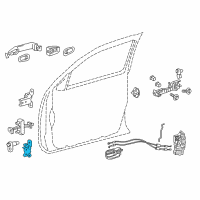 OEM 2010 Toyota Avalon Lower Hinge Diagram - 68730-AC010