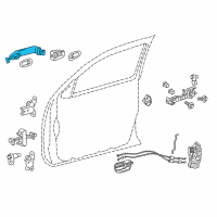 OEM 2019 Toyota Highlander Handle, Outside Diagram - 69211-0E010-C0