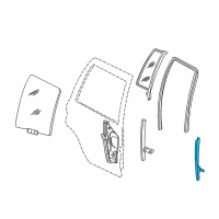 OEM 2004 Jeep Grand Cherokee Channel-Rear Door Glass Lower Diagram - 55136716