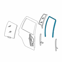 OEM 2000 Jeep Grand Cherokee Seal-Rear Door Glass Diagram - 55136080AI