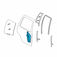 OEM 2000 Jeep Grand Cherokee Rear Door Window Regulator Diagram - 55076468AD