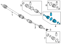 OEM Hyundai Sonata Joint Kit-Wheel Side, LH Diagram - 495L2-L0000