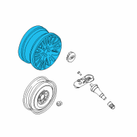 OEM Mercury Wheel, Alloy Diagram - 9H6Z-1007-C