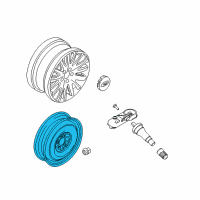 OEM 2012 Lincoln MKZ Spare Wheel Diagram - 6E5Z-1015-B