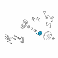 OEM 2015 Lexus RX450h Front Axle Hub Sub-Assembly Diagram - 43502-AA021